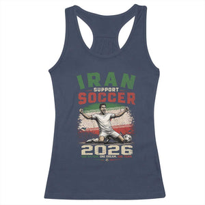 Iran Soccer Fan Gift Racerback Tank Top One Nation One Team One Dream