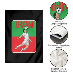 Iran Soccer Lover Garden Flag Proud Persian Roots Gift