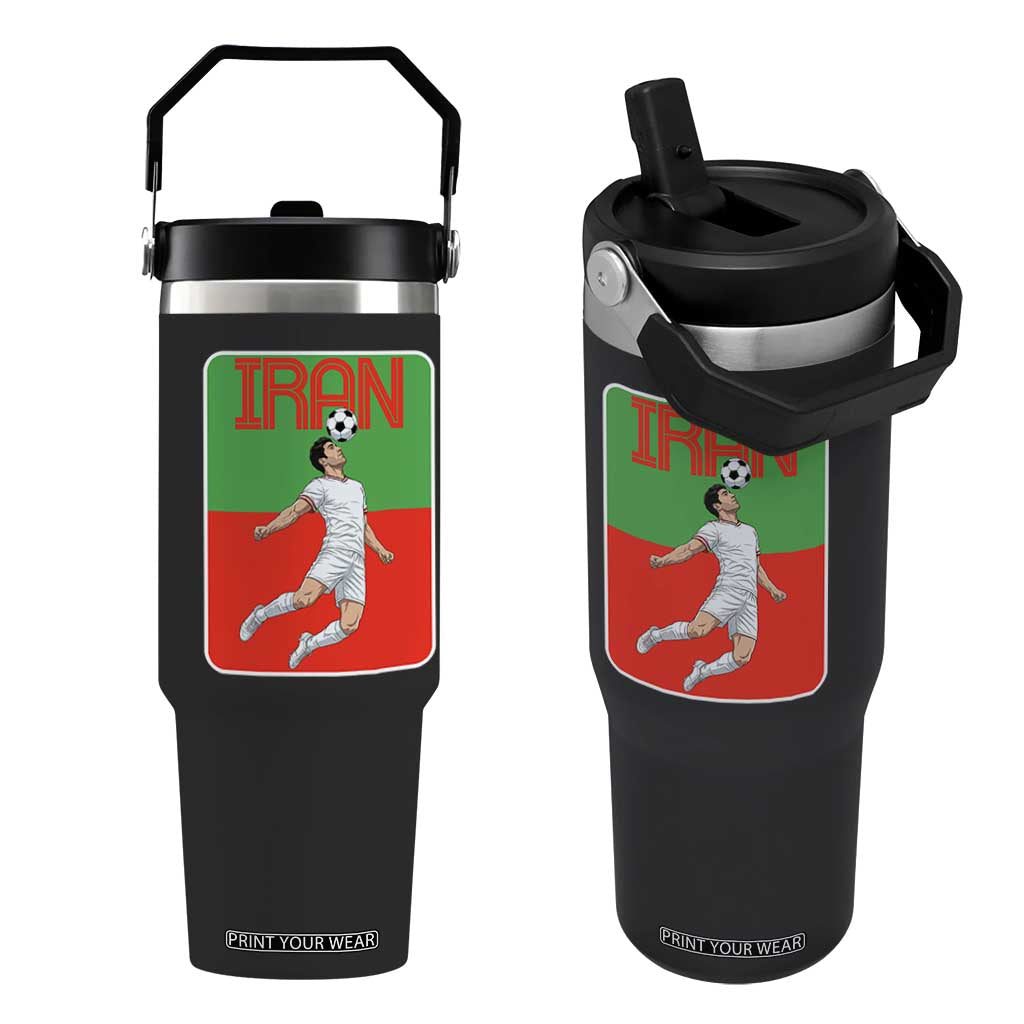 Iran Soccer Lover Flip Straw Tumbler Proud Persian Roots Gift