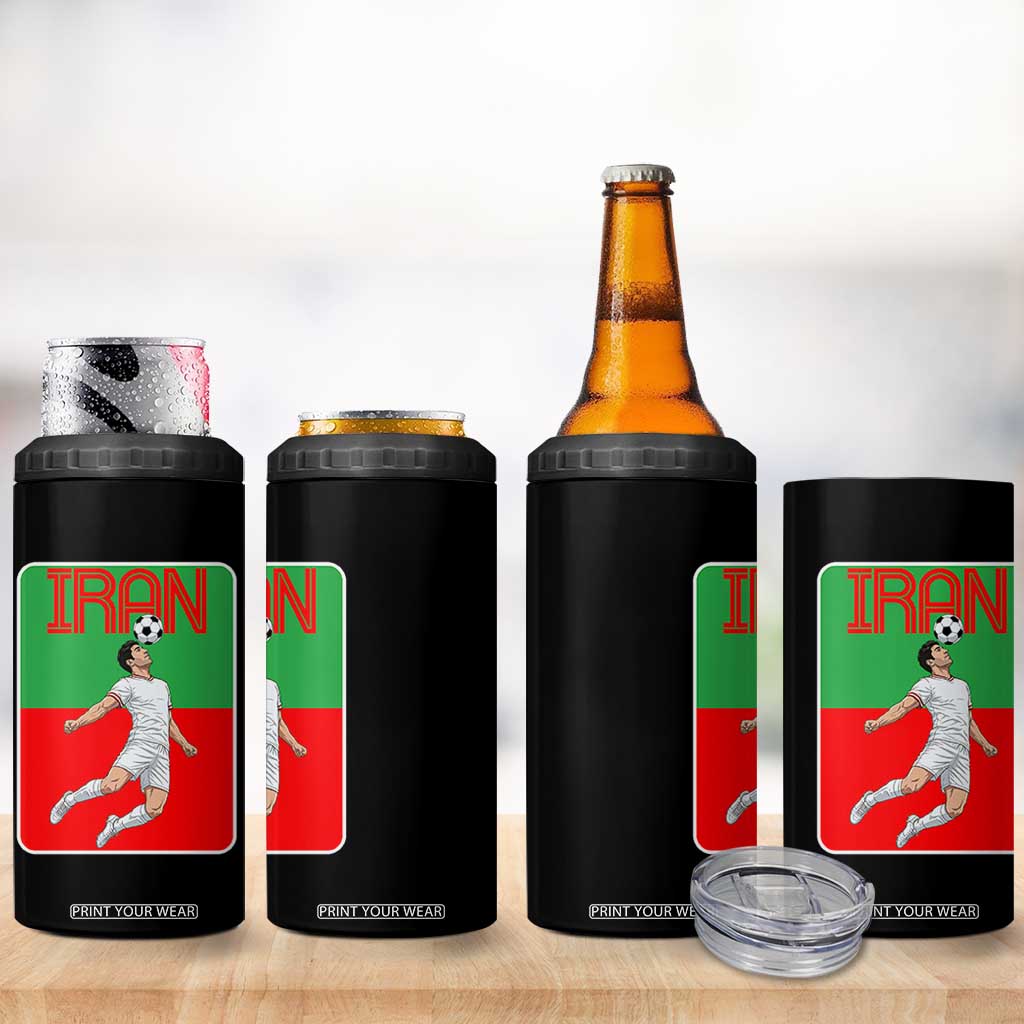Iran Soccer Lover 4 in 1 Can Cooler Tumbler Proud Persian Roots Gift