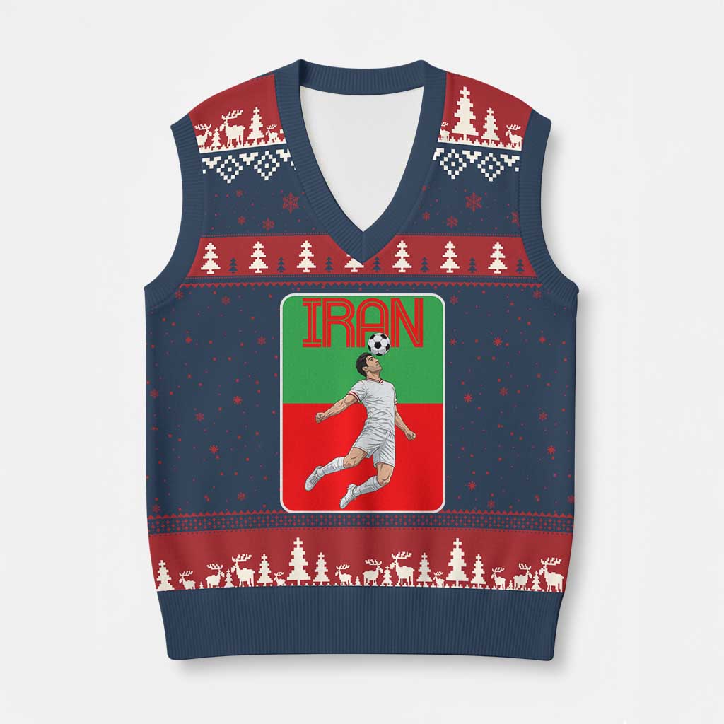 Iran Soccer Lover V-Neck Knit Sweater Vest Proud Persian Roots Gift