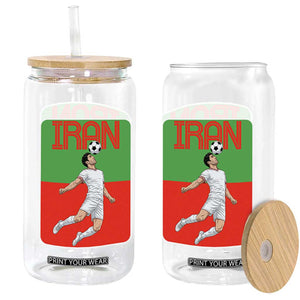 Iran Soccer Lover Glass Can Proud Persian Roots Gift