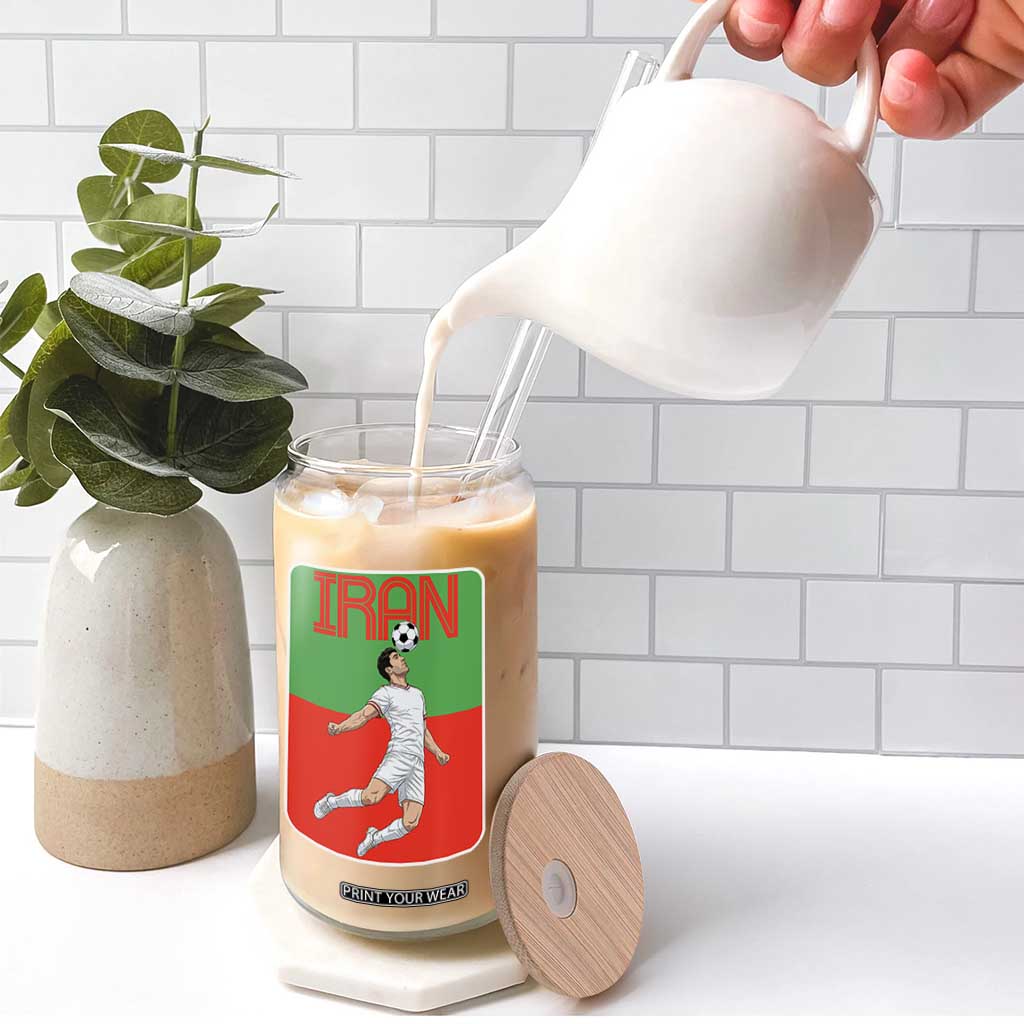 Iran Soccer Lover Glass Can Proud Persian Roots Gift