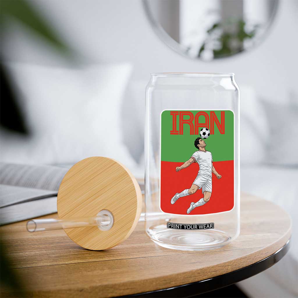 Iran Soccer Lover Glass Can Proud Persian Roots Gift