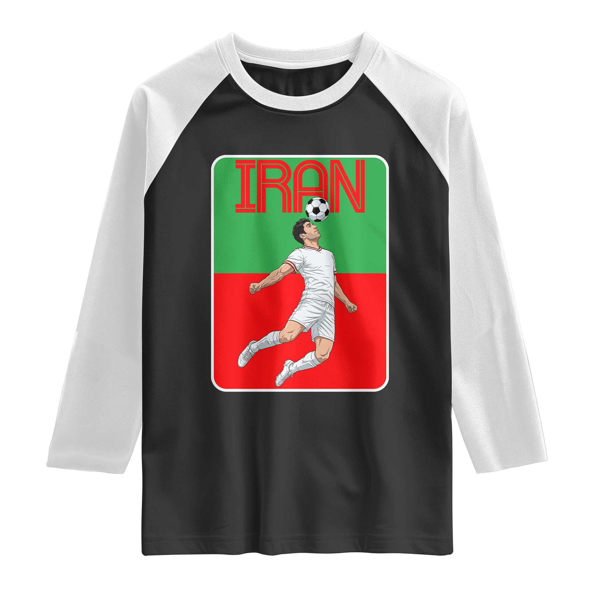 Iran Soccer Lover Raglan Shirt Proud Persian Roots Gift