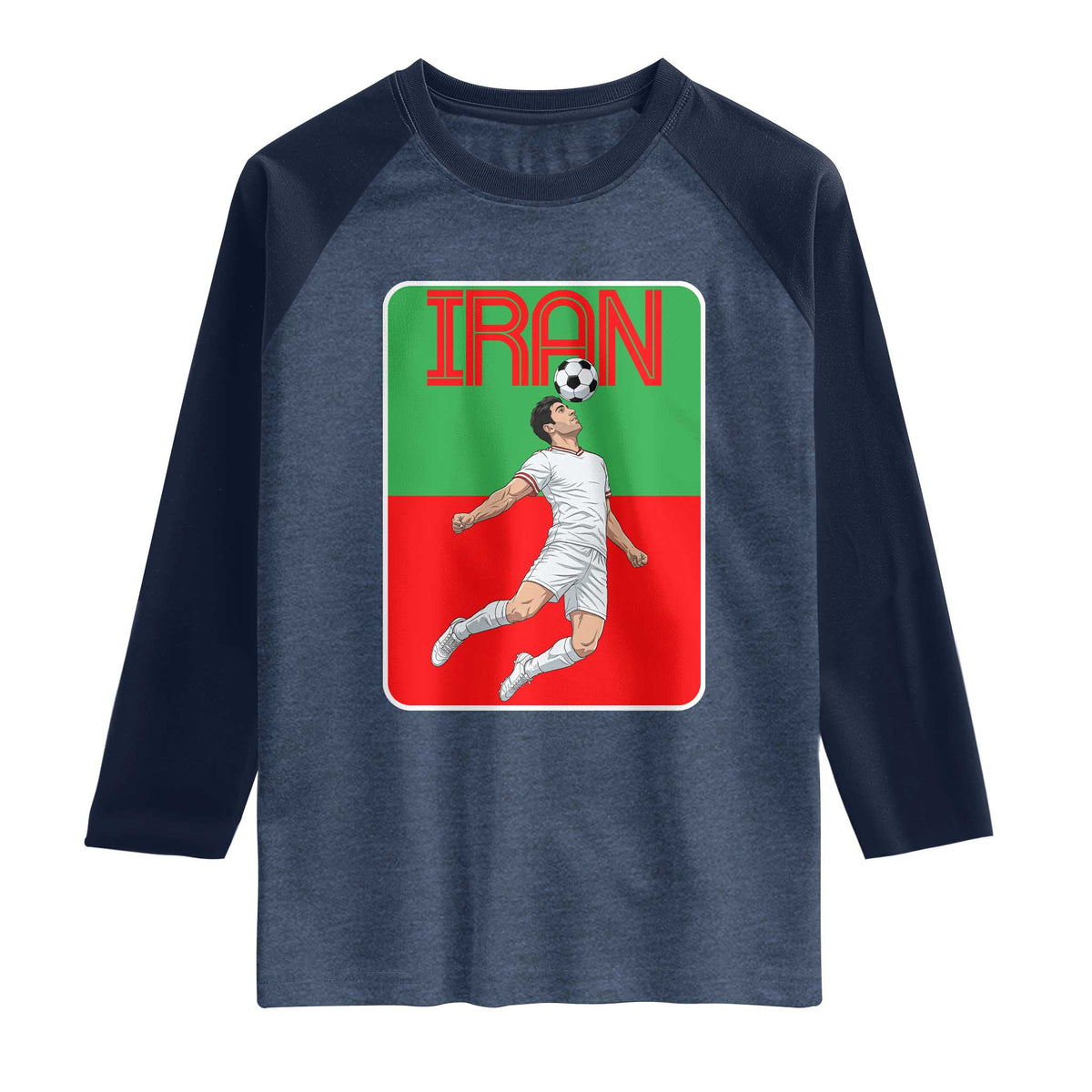 Iran Soccer Lover Raglan Shirt Proud Persian Roots Gift