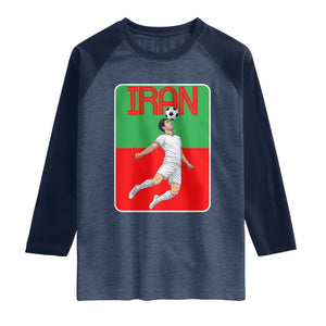 Iran Soccer Lover Raglan Shirt Proud Persian Roots Gift