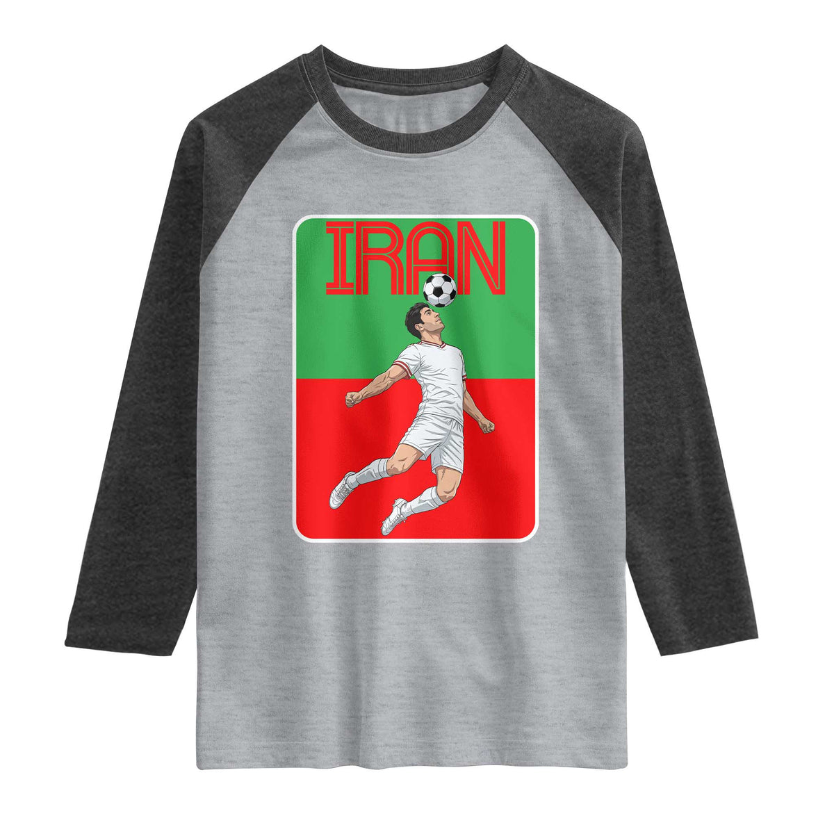 Iran Soccer Lover Raglan Shirt Proud Persian Roots Gift