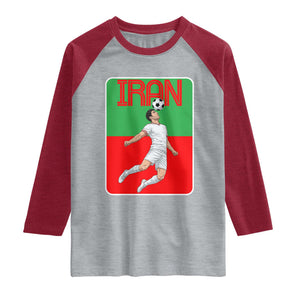 Iran Soccer Lover Raglan Shirt Proud Persian Roots Gift