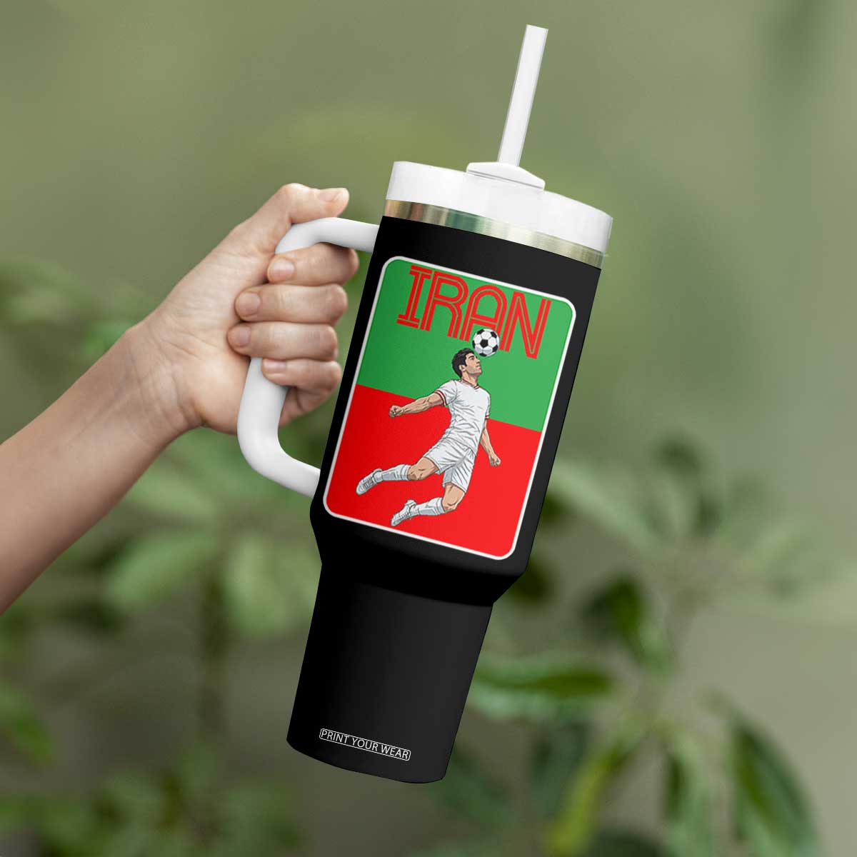 Iran Soccer Lover Tumbler With Handle Proud Persian Roots Gift