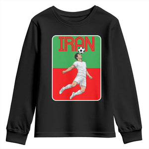 Iran Soccer Lover Youth Sweatshirt Proud Persian Roots Gift