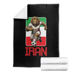 Persian Lions Soccer Fan Throw Blanket Proud Iranian Heritage Gift