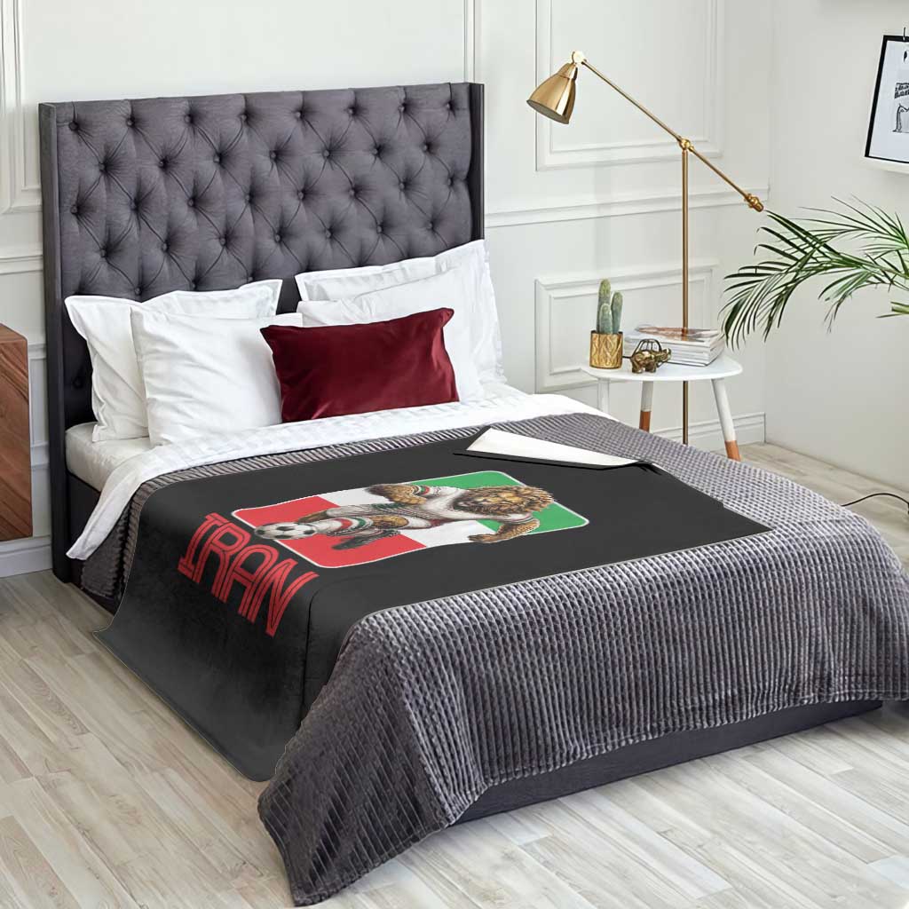 Persian Lions Soccer Fan Throw Blanket Proud Iranian Heritage Gift