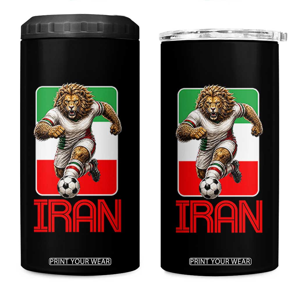 Persian Lions Soccer Fan 4 in 1 Can Cooler Tumbler Proud Iranian Heritage Gift