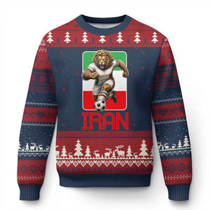 Persian Lions Soccer Fan Ugly Christmas Sweater Proud Iranian Heritage Gift