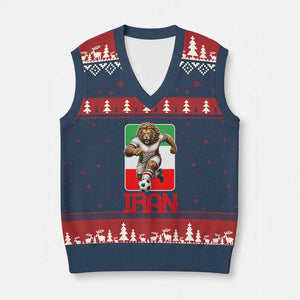 Persian Lions Soccer Fan V-Neck Knit Sweater Vest Proud Iranian Heritage Gift