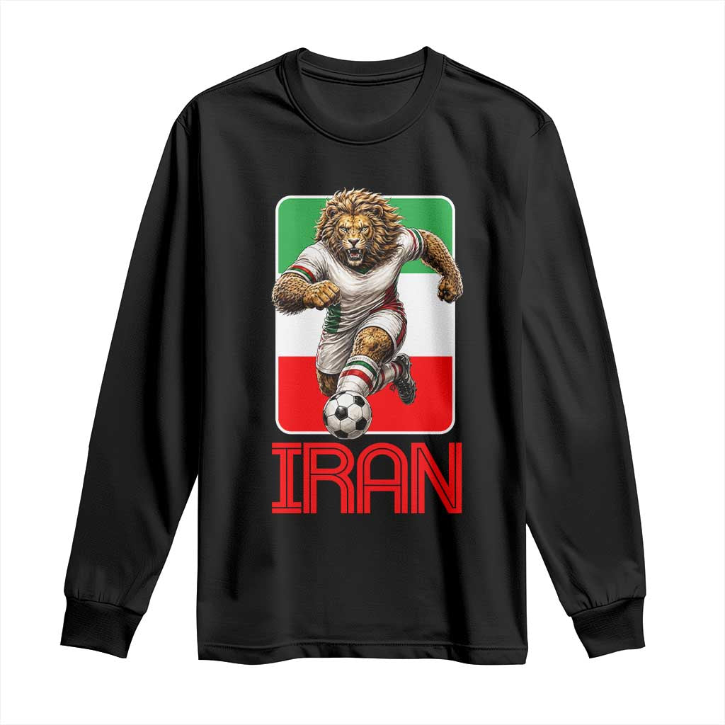 Persian Lions Soccer Fan Long Sleeve Shirt Proud Iranian Heritage Gift TS12 Black Print Your Wear