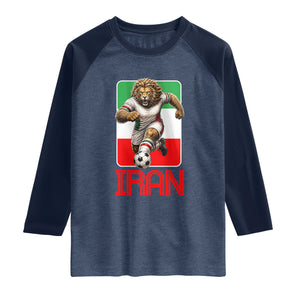 Persian Lions Soccer Fan Raglan Shirt Proud Iranian Heritage Gift