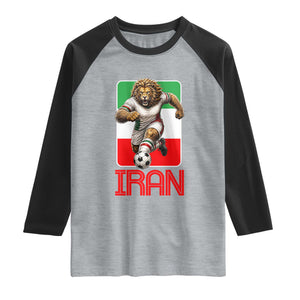 Persian Lions Soccer Fan Raglan Shirt Proud Iranian Heritage Gift
