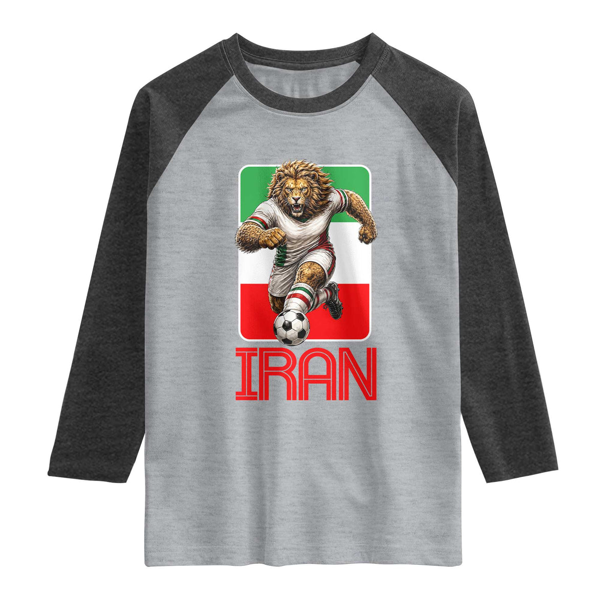 Persian Lions Soccer Fan Raglan Shirt Proud Iranian Heritage Gift