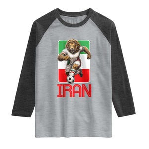 Persian Lions Soccer Fan Raglan Shirt Proud Iranian Heritage Gift