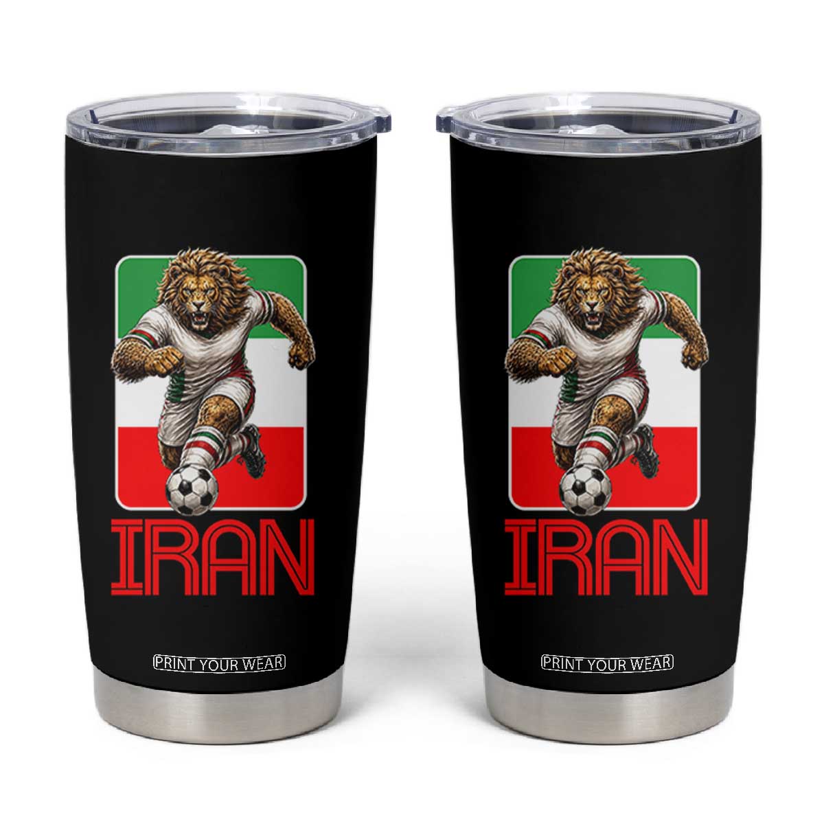 Persian Lions Soccer Fan Tumbler Cup Proud Iranian Heritage Gift