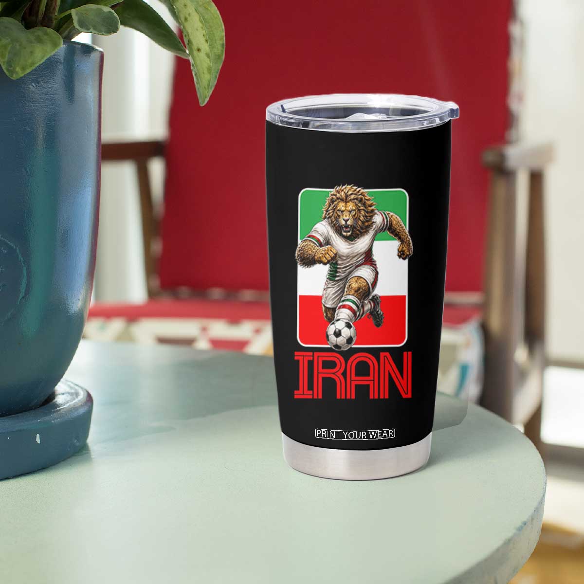 Persian Lions Soccer Fan Tumbler Cup Proud Iranian Heritage Gift