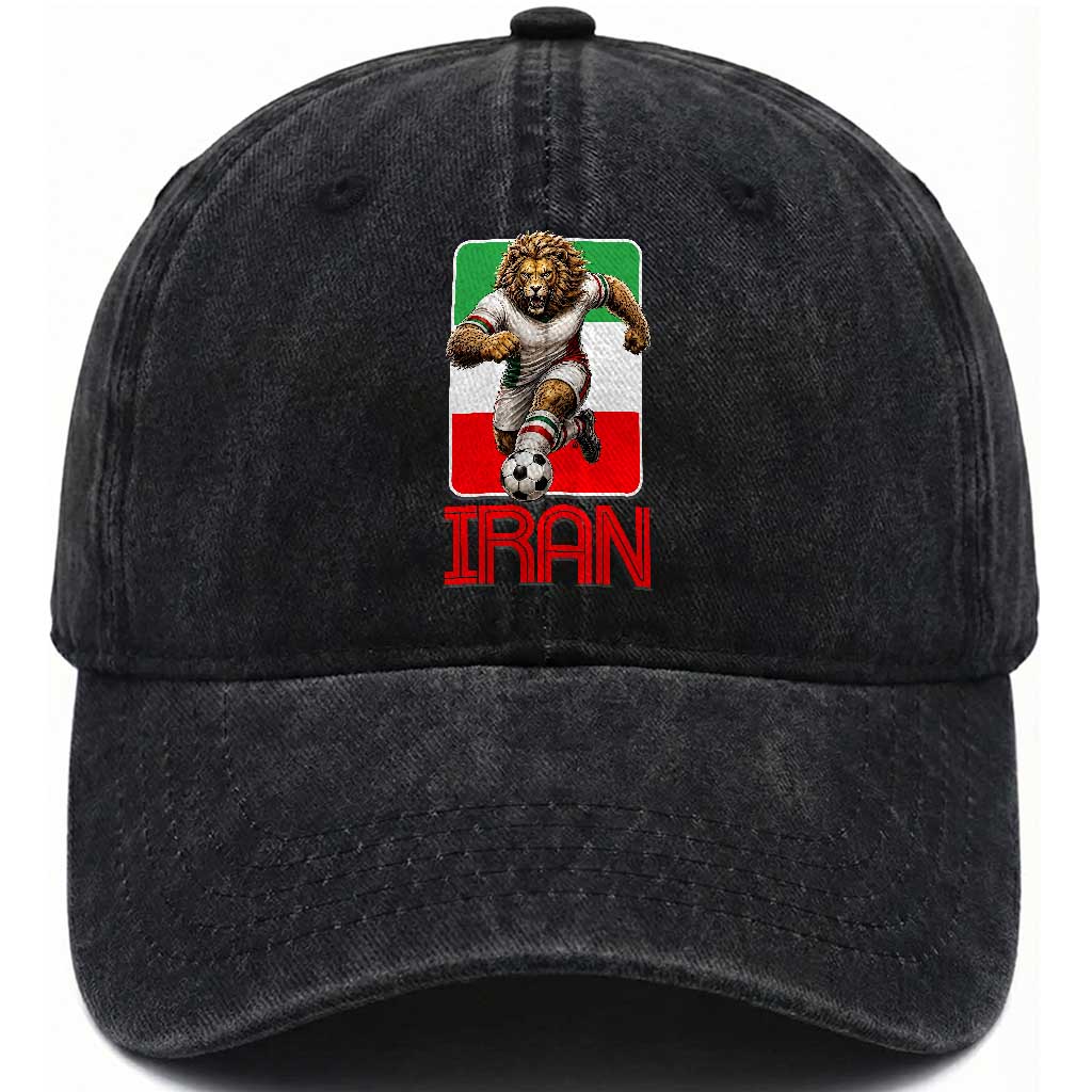 Persian Lions Soccer Fan Washed Cotton Baseball Cap Proud Iranian Heritage Gift