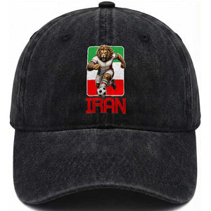 Persian Lions Soccer Fan Washed Cotton Baseball Cap Proud Iranian Heritage Gift