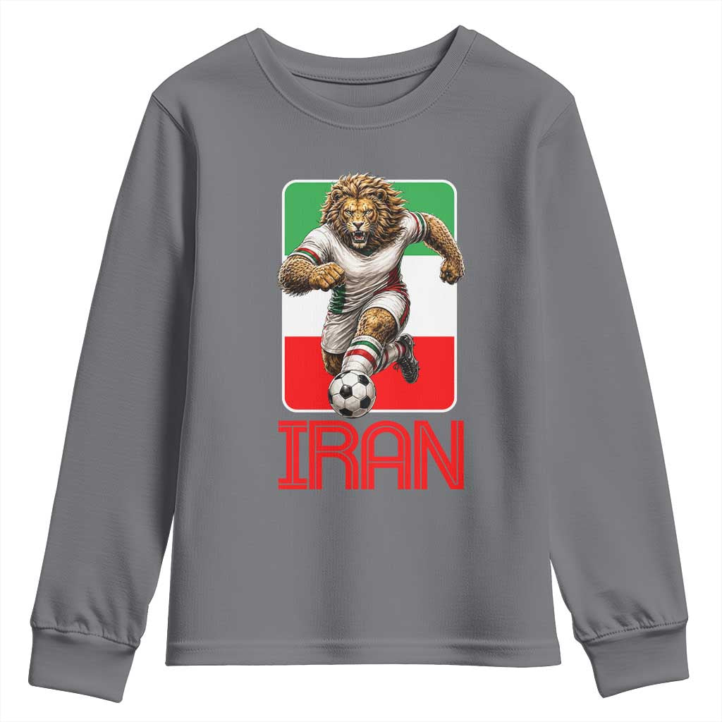 Persian Lions Soccer Fan Youth Sweatshirt Proud Iranian Heritage Gift