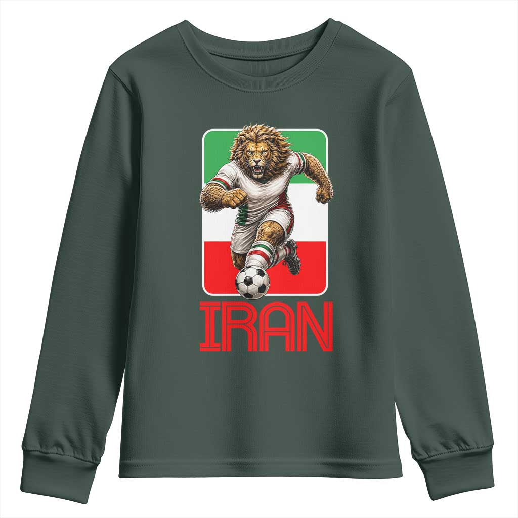 Persian Lions Soccer Fan Youth Sweatshirt Proud Iranian Heritage Gift
