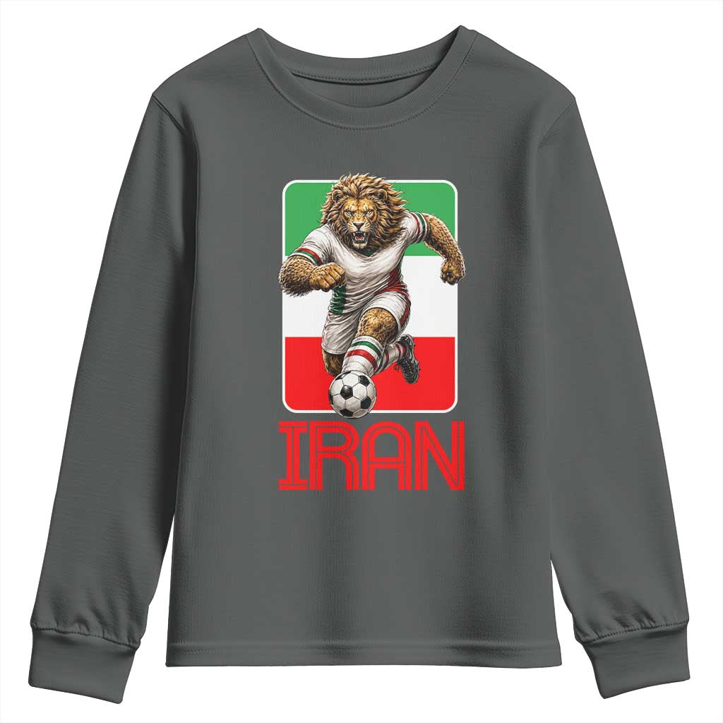 Persian Lions Soccer Fan Youth Sweatshirt Proud Iranian Heritage Gift
