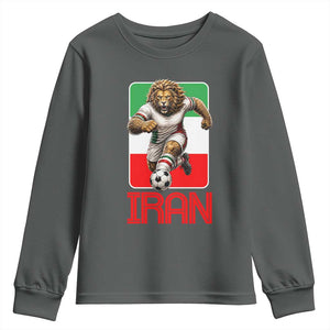 Persian Lions Soccer Fan Youth Sweatshirt Proud Iranian Heritage Gift
