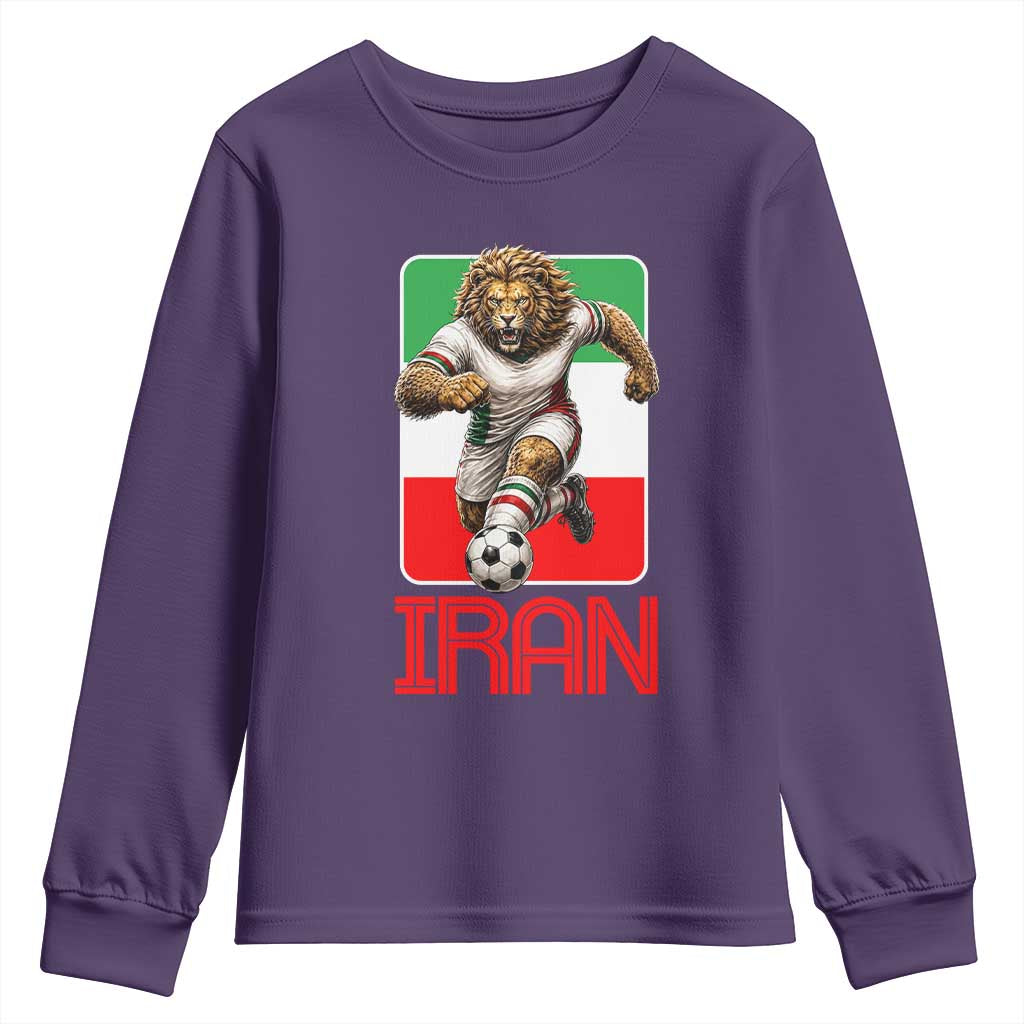 Persian Lions Soccer Fan Youth Sweatshirt Proud Iranian Heritage Gift
