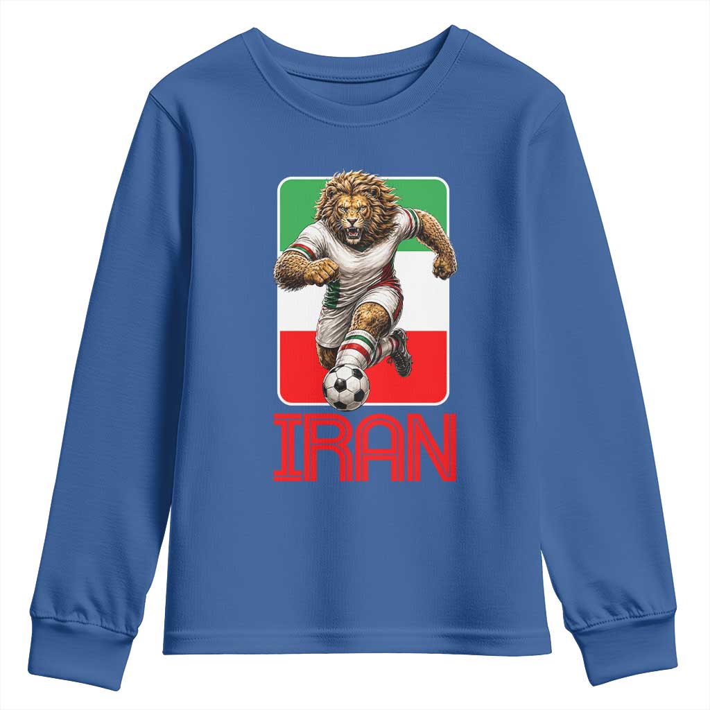 Persian Lions Soccer Fan Youth Sweatshirt Proud Iranian Heritage Gift