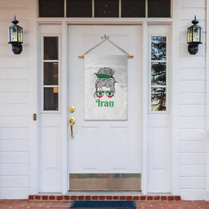 Persian Girl Power Soccer Fan Garden Flag Team Iran Heritage Gift