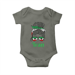 Persian Girl Power Soccer Fan Baby Onesie Team Iran Heritage Gift