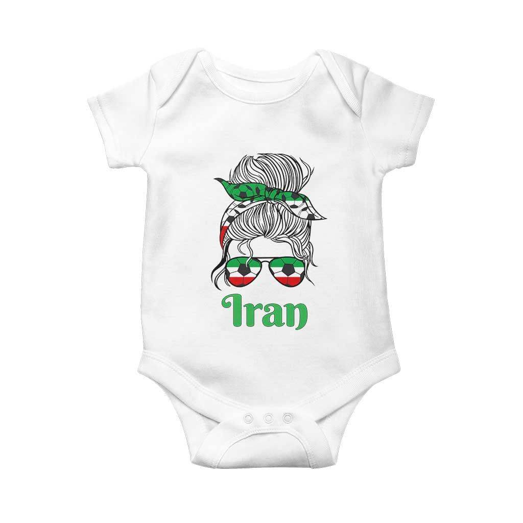 Persian Girl Power Soccer Fan Baby Onesie Team Iran Heritage Gift TS12 White Print Your Wear