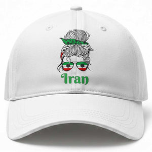 Persian Girl Power Soccer Fan Baseball Cap Team Iran Heritage Gift