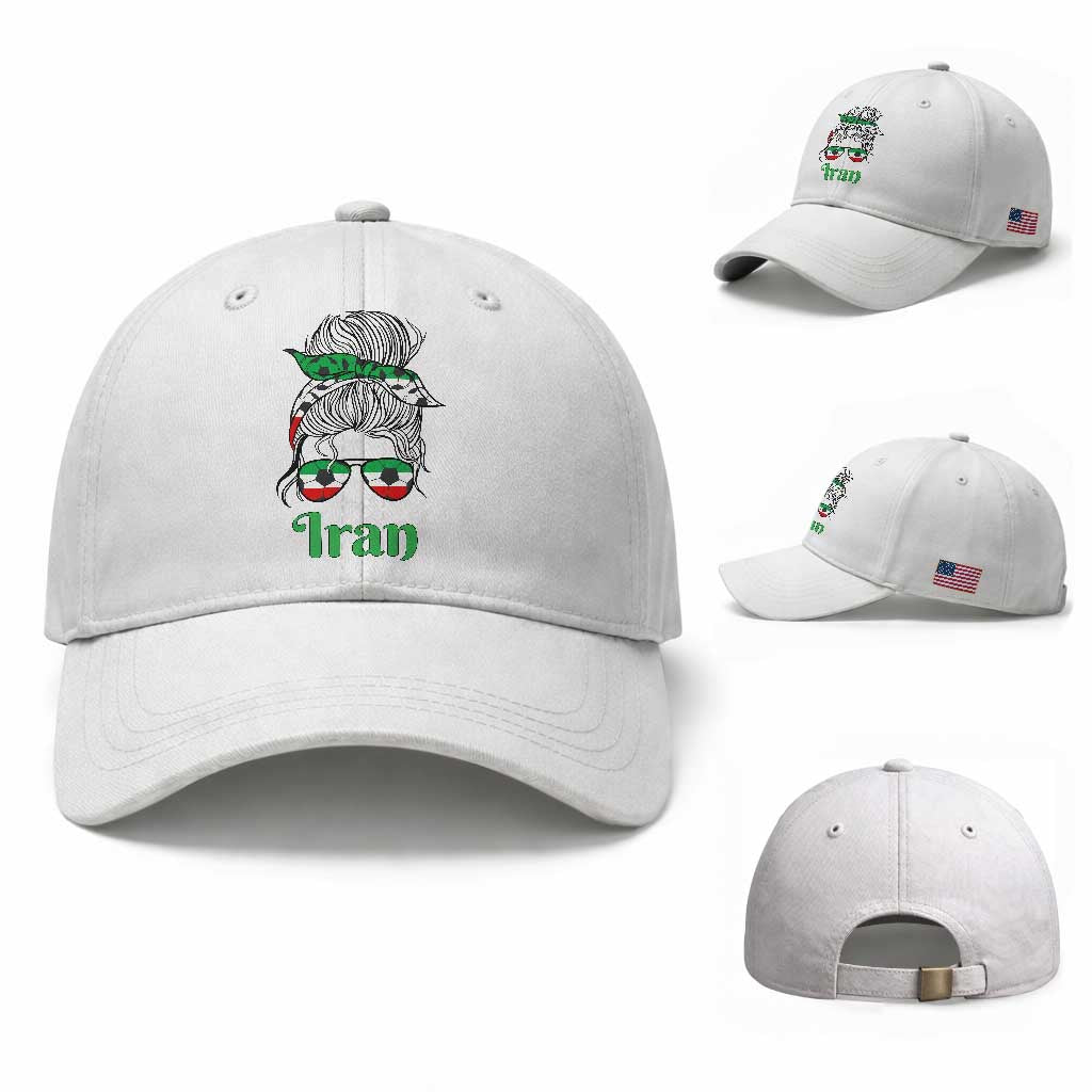 Persian Girl Power Soccer Fan Baseball Cap Team Iran Heritage Gift