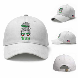 Persian Girl Power Soccer Fan Baseball Cap Team Iran Heritage Gift