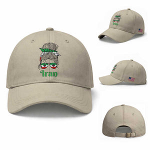 Persian Girl Power Soccer Fan Baseball Cap Team Iran Heritage Gift