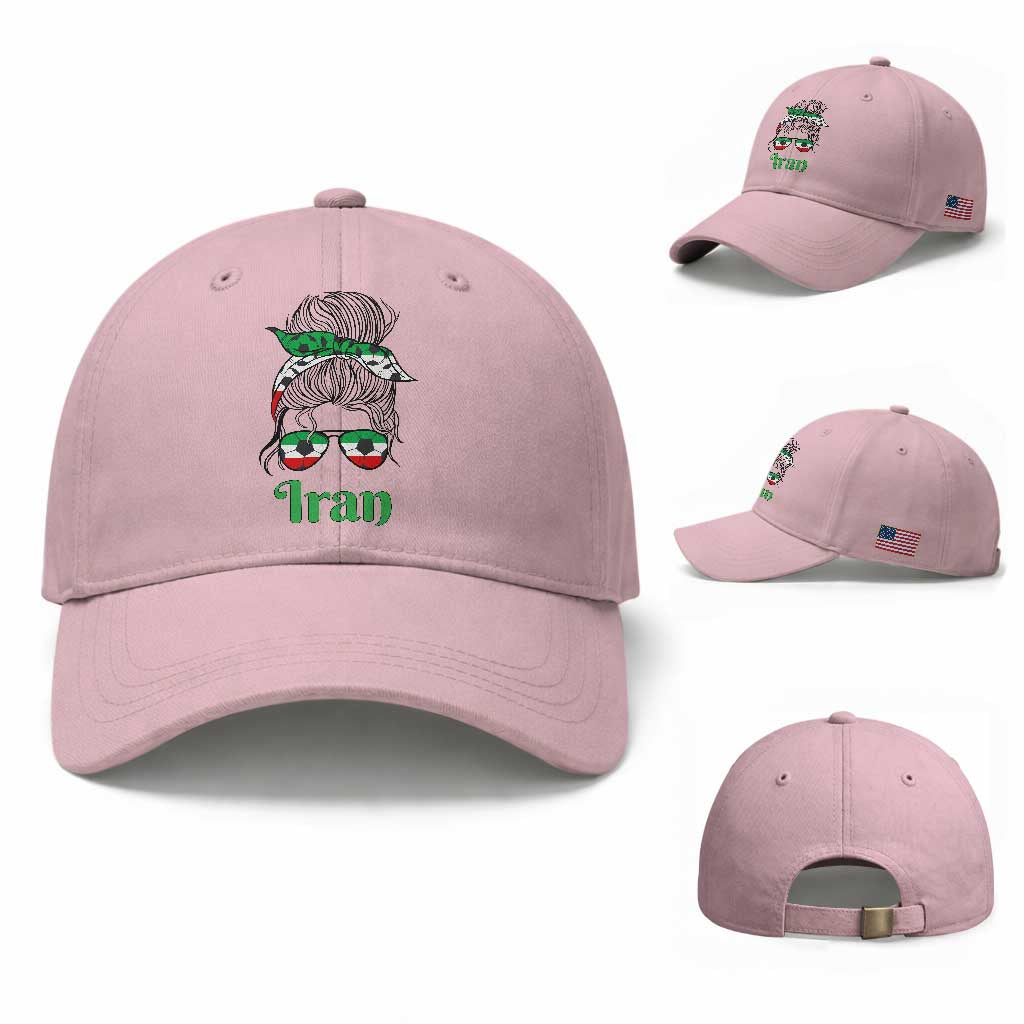 Persian Girl Power Soccer Fan Baseball Cap Team Iran Heritage Gift