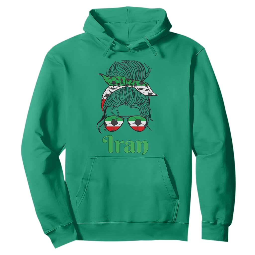 Persian Girl Power Soccer Fan Hoodie Team Iran Heritage Gift