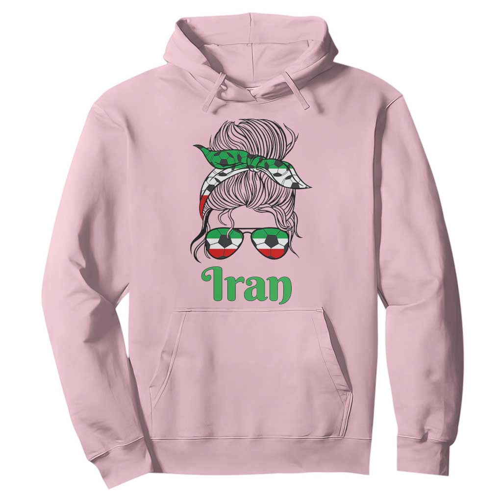 Persian Girl Power Soccer Fan Hoodie Team Iran Heritage Gift