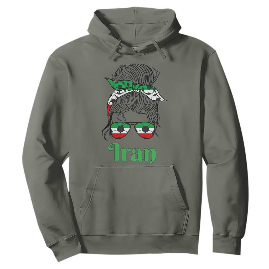 Persian Girl Power Soccer Fan Hoodie Team Iran Heritage Gift