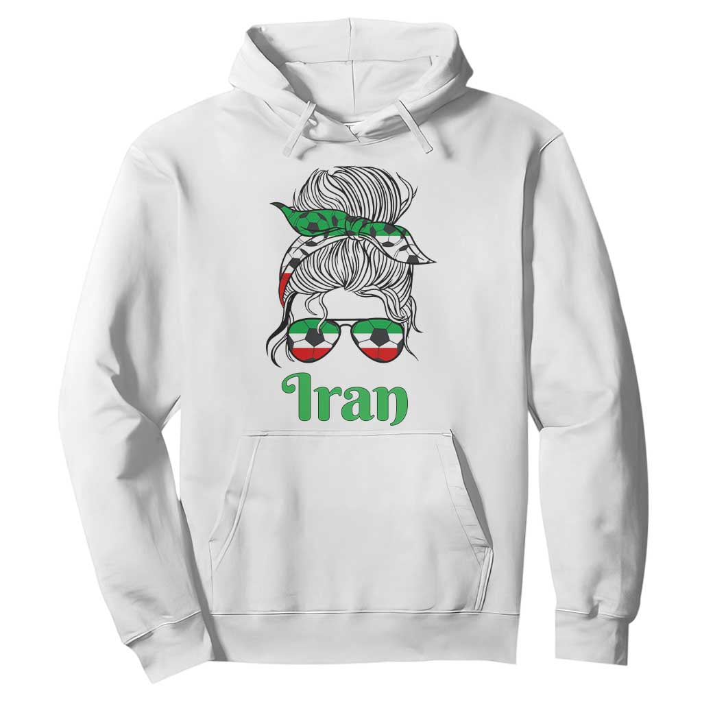 Persian Girl Power Soccer Fan Hoodie Team Iran Heritage Gift