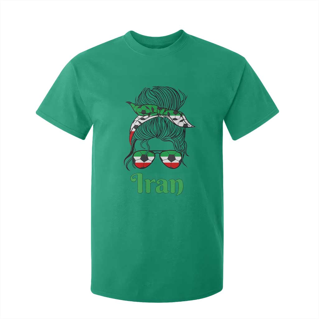 Persian Girl Power Soccer Fan T Shirt For Kid Team Iran Heritage Gift