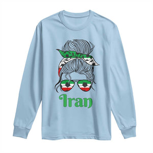 Persian Girl Power Soccer Fan Long Sleeve Shirt Team Iran Heritage Gift