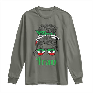 Persian Girl Power Soccer Fan Long Sleeve Shirt Team Iran Heritage Gift